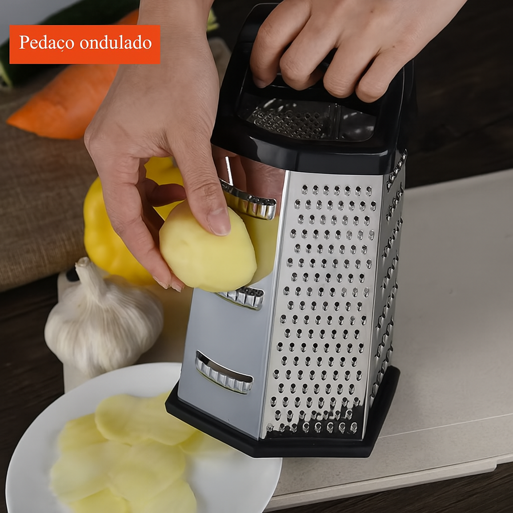 Ralador Multifuncional 6 Lados Inoxidável - Praince 