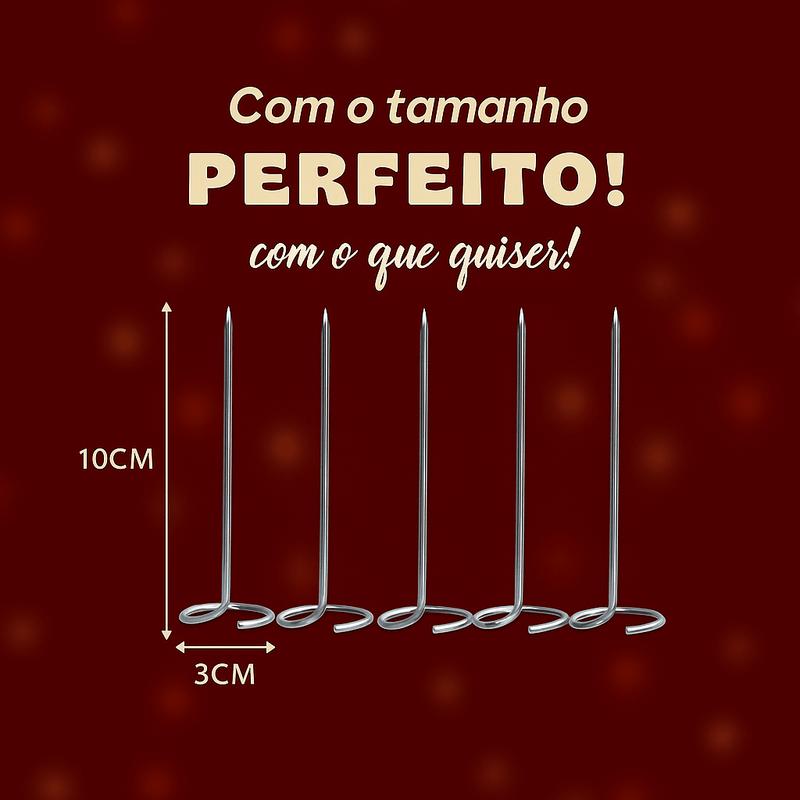 Estacas GrillFryer™ + BÔNUS ESPECIAL — Churrasco de Verdade na Sua Air Fryer (Exclusivo Praince)